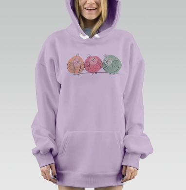 ПтЫчки, Hoodie Mjhigh Dig Mel, Fiolet, утепленная