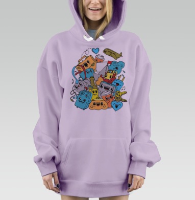 Путешественное, Hoodie Mjhigh Dig Mel, Fiolet, утепленная