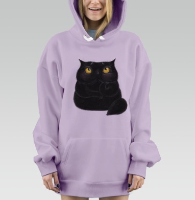 Пухлый кот, Hoodie Mjhigh Dig Mel, Fiolet, утепленная