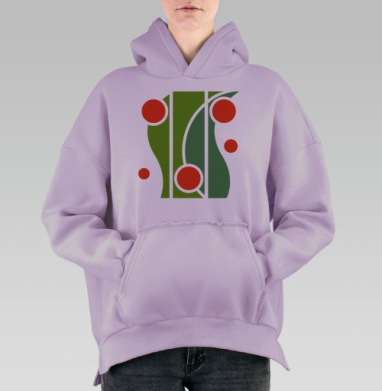 Пятерочка за экологию., Hoodie Oversize Fiolet, утепленная