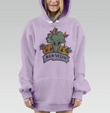 Ран Веган, Hoodie Mjhigh Dig Mel, Fiolet, утепленная