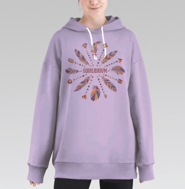 Равновесие, Hoodie Long Oversize Fiolet