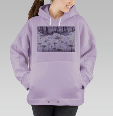 Речной туман, Hoodie Oversize Fiolet