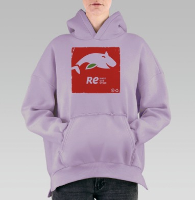 РЕЮЗ, Hoodie Oversize Fiolet, утепленная