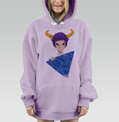 Рогатый демон, Hoodie Mjhigh Dig Mel, Fiolet, утепленная