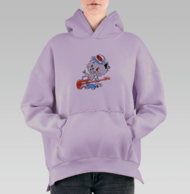 Рок-н-ролл, Hoodie Oversize Fiolet, утепленная