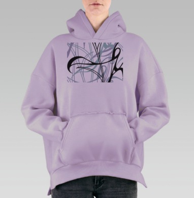Ростки, Hoodie Oversize Fiolet, утепленная