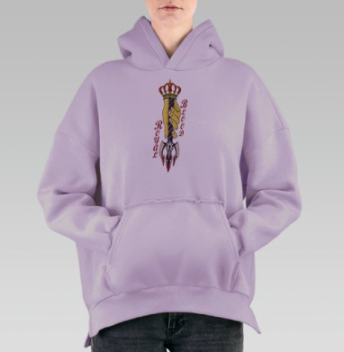 Royal Blood / Королевская кровь, Hoodie Oversize Fiolet, утепленная