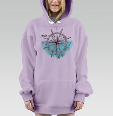 Роза Ветров, Hoodie Mjhigh Dig Mel, Fiolet, утепленная