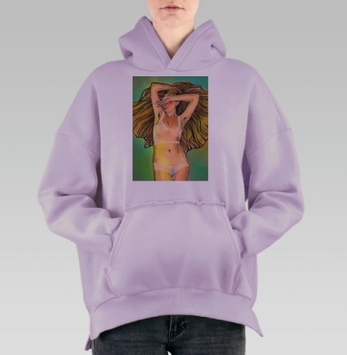 Рыжая дева, Hoodie Oversize Fiolet, утепленная