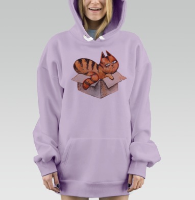 Рыжий котяра, Hoodie Mjhigh Dig Mel, Fiolet, утепленная