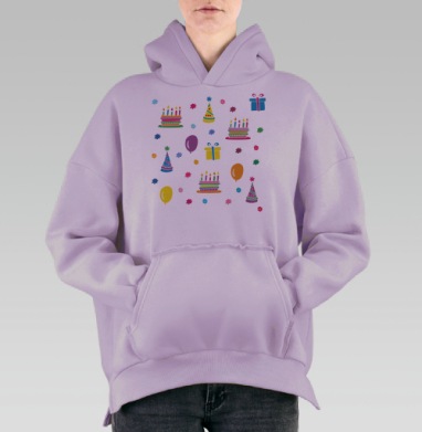 С Днем Рождения, Hoodie Oversize Fiolet, утепленная