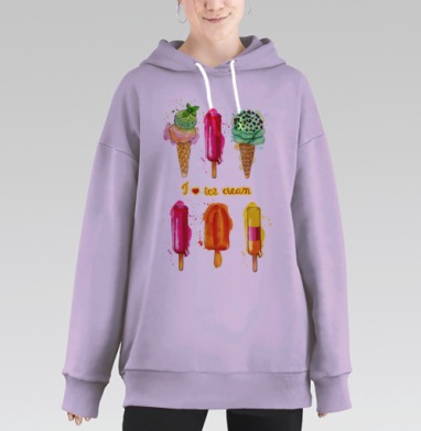 Съешь меня, Hoodie Long Oversize Fiolet