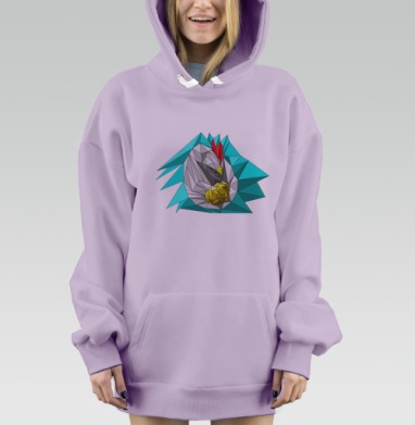 Семья, Hoodie Mjhigh Dig Mel, Fiolet, утепленная