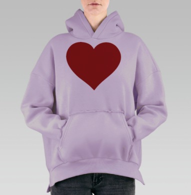 Сердце звезды, Hoodie Oversize Fiolet, утепленная
