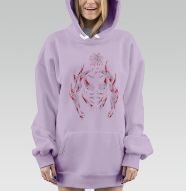 Серия Бой, Hoodie Mjhigh Dig Mel, Fiolet, утепленная