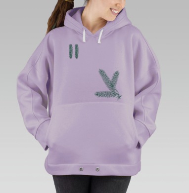 СЕРИЯ ЭКОМОДА ТРИ, Hoodie Oversize Fiolet