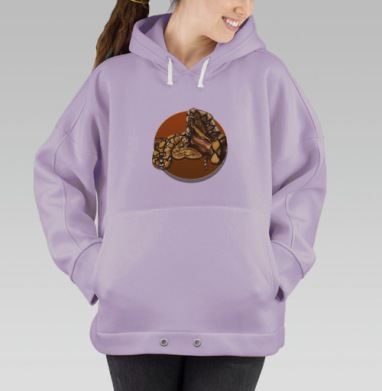 Сетчатый питон, Hoodie Oversize Fiolet