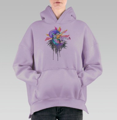 Шаманка, Hoodie Oversize Fiolet, утепленная