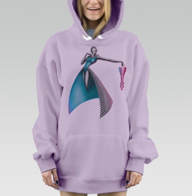 Шахматный киллер, Hoodie Mjhigh Dig Mel, Fiolet, утепленная