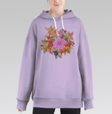 Шиповник созрел, Hoodie Long Oversize Fiolet