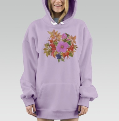 Шиповник созрел, Hoodie Mjhigh Dig Mel, Fiolet, утепленная