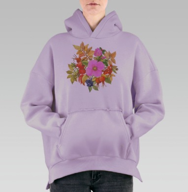 Шиповник созрел, Hoodie Oversize Fiolet, утепленная