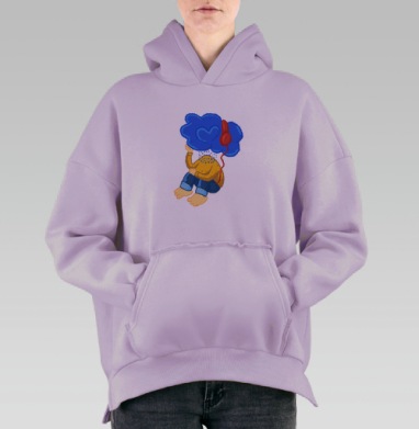 Шум дождя, Hoodie Oversize Fiolet, утепленная