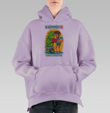 Сила защиты: борьба человека с вирусом мутантом, Hoodie Oversize Fiolet, утепленная