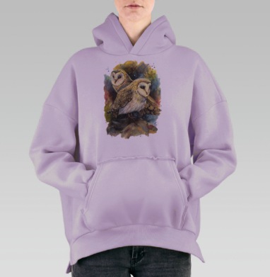 Сипухи, Hoodie Oversize Fiolet, утепленная