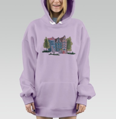 Сказочная улица, Hoodie Mjhigh Dig Mel, Fiolet, утепленная