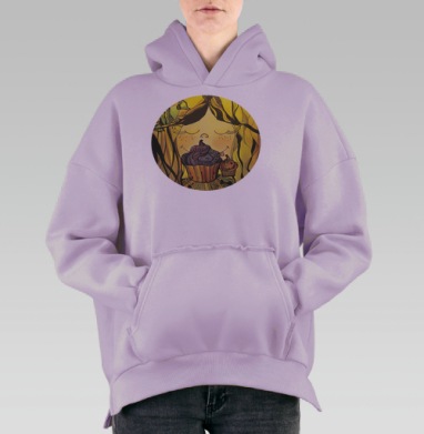 Сластёна, Hoodie Oversize Fiolet, утепленная