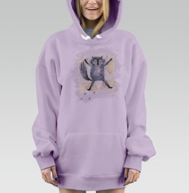 Снежный ангел, Hoodie Mjhigh Dig Mel, Fiolet, утепленная