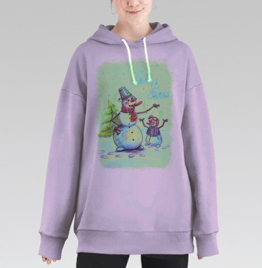 Снеговики, Hoodie Long Oversize Fiolet