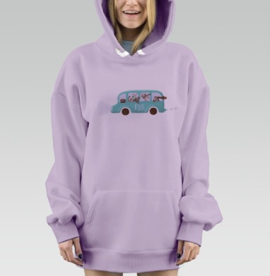 Собачий автобус, Hoodie Mjhigh Dig Mel, Fiolet, утепленная