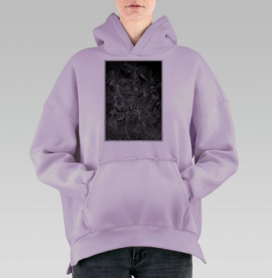 Солнечная неженка. Гравюра, Hoodie Oversize Fiolet, утепленная