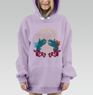 Созвездие рака, Hoodie Mjhigh Dig Mel, Fiolet, утепленная