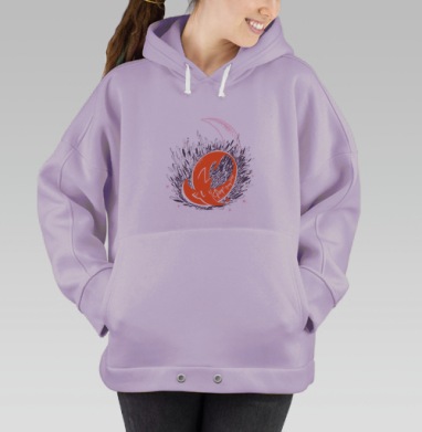 Спящий лис, Hoodie Oversize Fiolet