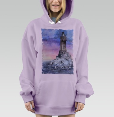 Старый маяк, Hoodie Mjhigh Dig Mel, Fiolet, утепленная