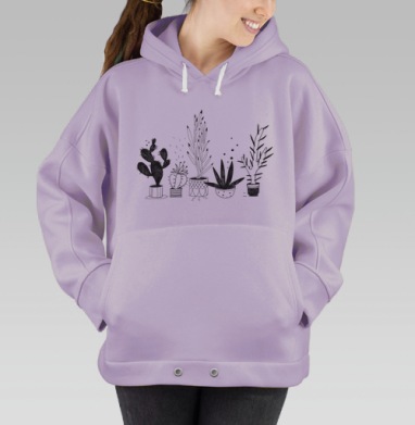 Суккуленты, Hoodie Oversize Fiolet