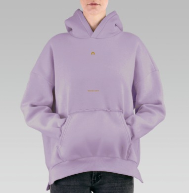 SUNSET / ЗАКАТ, Hoodie Oversize Fiolet, утепленная