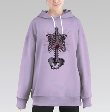 Свет сердца, Hoodie Long Oversize Fiolet