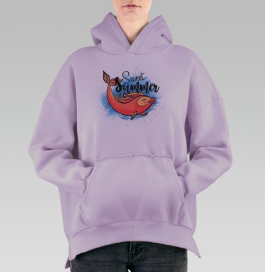 SweetSummer / Сладкое Лето, Hoodie Oversize Fiolet, утепленная