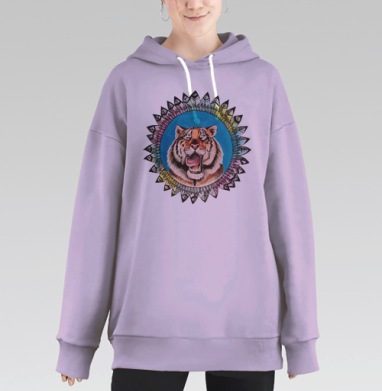 ТИГР, Hoodie Long Oversize Fiolet