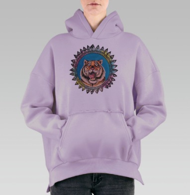 ТИГР, Hoodie Oversize Fiolet, утепленная