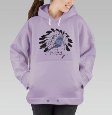 Томагавк любви    (муж.), Hoodie Oversize Fiolet