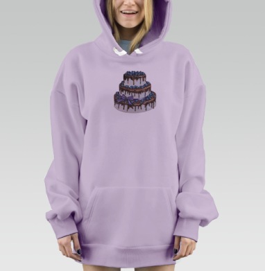 Торт, Hoodie Mjhigh Dig Mel, Fiolet, утепленная