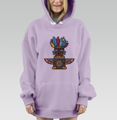 Тотемный идол, Hoodie Mjhigh Dig Mel, Fiolet, утепленная