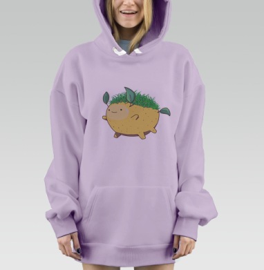 Травянчик, Hoodie Mjhigh Dig Mel, Fiolet, утепленная