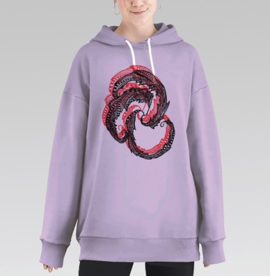 Три пера, Hoodie Long Oversize Fiolet
